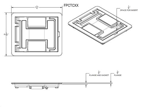 Floor Boxes - Floorport cover dimensions