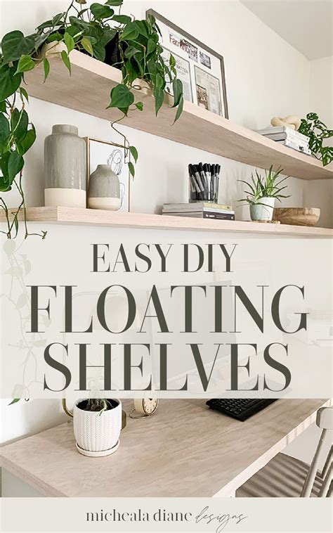 DIY Thin Floating Shelves - Micheala Diane Designs