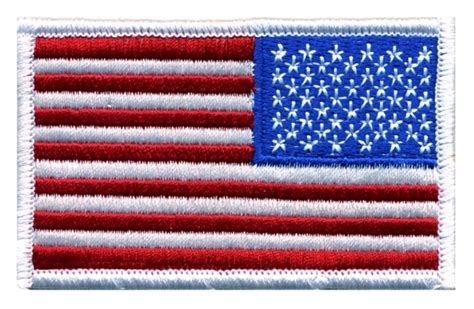 Reverse American Flag Embroidered Patch