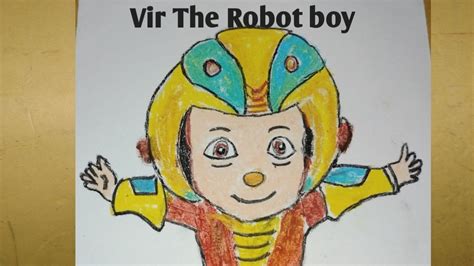 HOW TO DRAW VIR THE ROBOT BOY CARTOON STEP BY STEP FOR KIDS KIDS ...