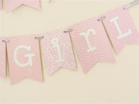 Light Pink and Silver Baby Shower Banner | Welcome Baby Girl – JacqsCraftyCorner