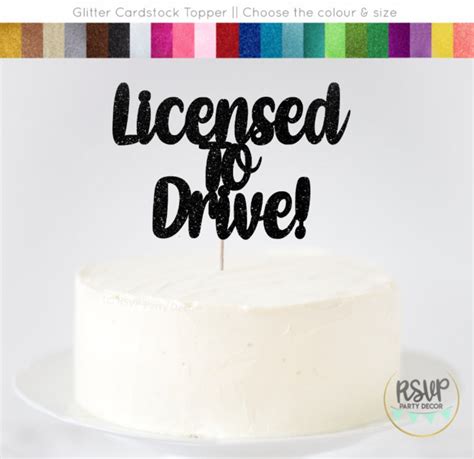 Licensed to Drive Cake Topper, Driver's License Cake Topper, Passed ...