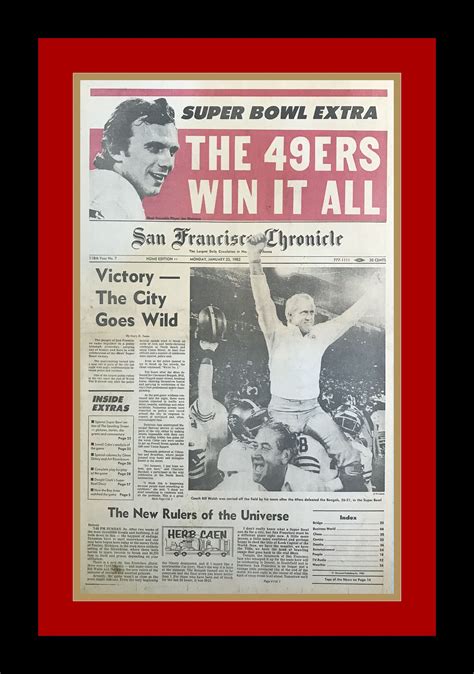 San Francisco 49ers 1982 Super Bowl S.F. Chronicle | Etsy