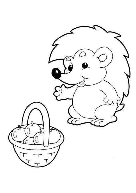 Cartoon Hedgehog for Toddler coloring page - Download, Print or Color Online for Free