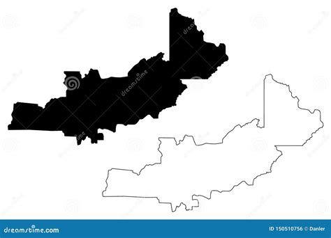 Central Province Provinces of Zambia, Republic of Zambia Map Vector Illustration, Scribble ...