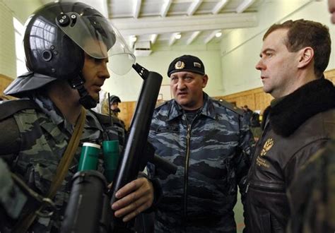 Dmitry Medvedev visits OMON police base "Bison" near Moscow | Sputnik Mediabank