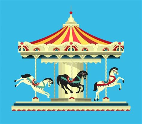 Clip Art Of Merry Go Rounds Illustrations, Royalty-Free Vector Graphics ...