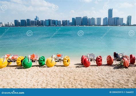 Recreational Activity at the Beach at Abu Dhabi City, UAE Stock Image ...