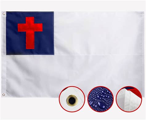 Amazon.com : Christian Flag 3x5 Outdoor in USA Embroidered,Heavy Duty ...