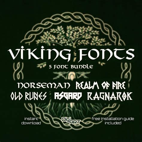 Viking Font Bundle Nordic Font Norse Font Svg Rune Font Viking Symbols ...