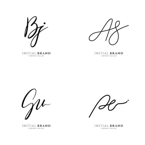 Premium Vector | Initial signature logo collection