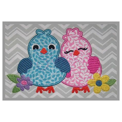 Bird Applique Design - Lovebirds - Stitchtopia