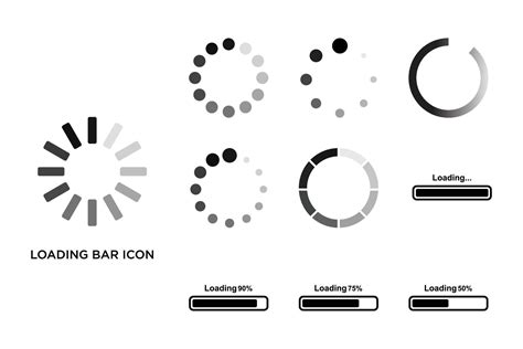 loading bar icon set vector design template in white background 5463400 ...