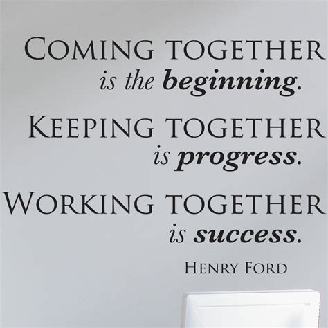 Belvedere Designs LLC Coming Keeping Working Together Wall Quotes™ Decal | Wayfair