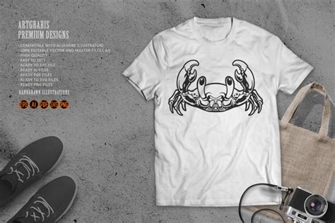 Silhouette Cute Crab SVG Clipart Illustrations