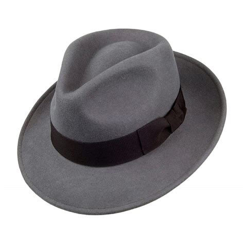 Hats - Jaxon Crushable C-Crown Fedora (grey)