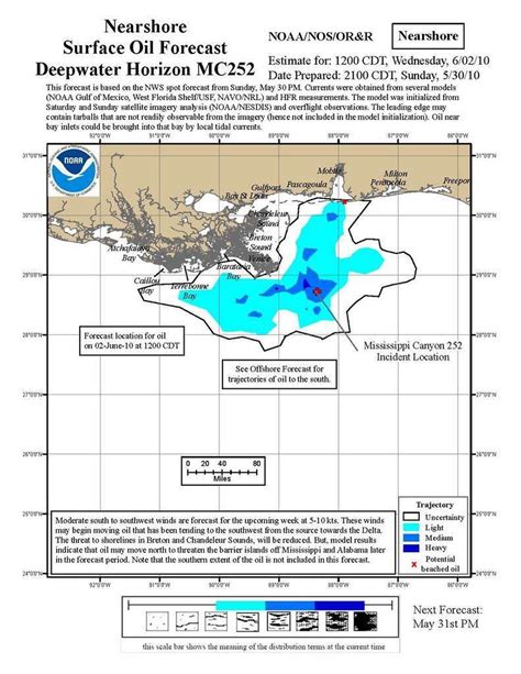 Latest Gulf oil spill forecast puts oil near mouth of Mobile Bay on Wednesday - al.com