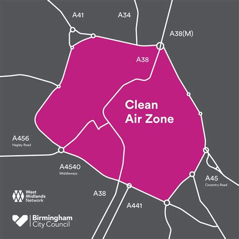 Birmingham City Centre Birmingham Clean Air Zone Map - Birmingham S ...