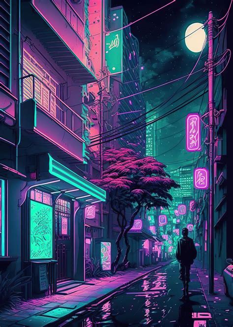 'Tokyo neon ' Poster, picture, metal print, paint by Anime Poster ...