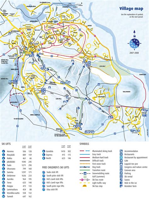 Levi Ski Trail and Village Map - Levi Finland • mappery