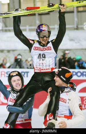 SAPPORO, Japan - Adam Malysz of Poland is all smiles after winning the men's normal hill ski ...