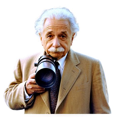 Download Einstein With Telescope Png Dki | Wallpapers.com