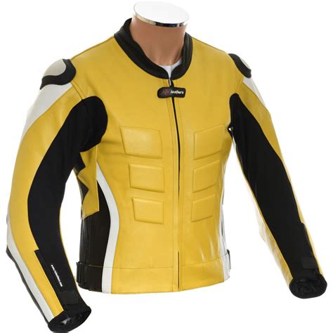 Jackets : RTX Akira Yellow Leather Motorcycle Jacket