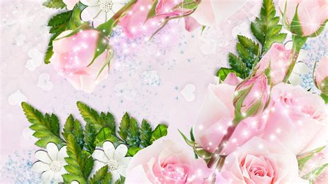 Glitter Roses HD desktop wallpaper : Widescreen : High Definition : Fullscreen