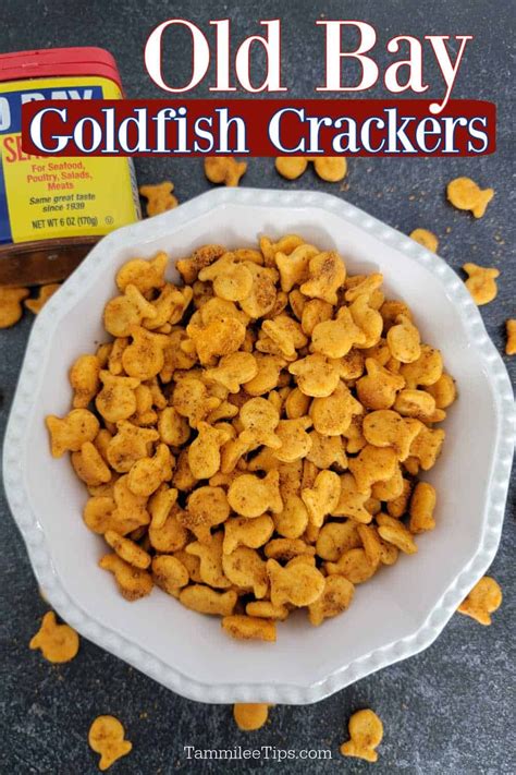 Easy Old Bay Goldfish Crackers are the perfect spicy cracker snack! The combination of spicy Old ...