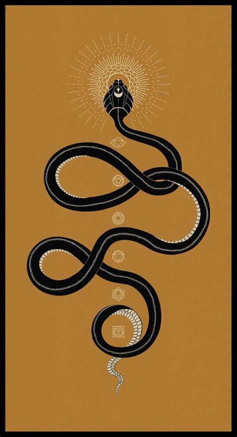 Kundalini // 7 chakras poster // serpent print // yoga studio - Etsy ...