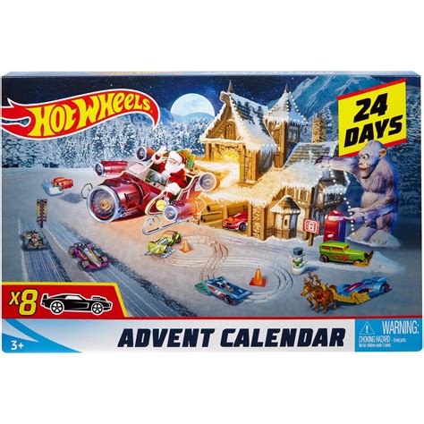 Buy Hot Wheels Advent Calendar with 8-Hot Wheels Vehicles & Playmat Set ...