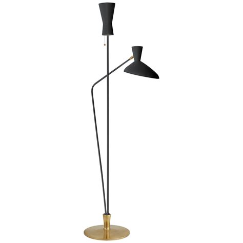 Austen Large Dual Function Floor Lamp in Black | Floor lamp, Modern floor lamps, Unique lamps