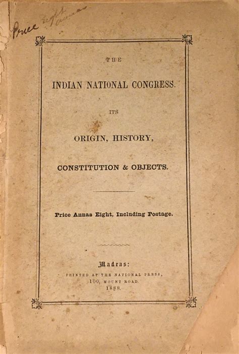 Lot 31 - Indian National Congress. The Indian National