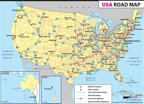 US Road Map: Interstate Highways in the United States Interstate highway USA detailed road map ...