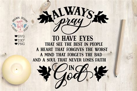 Always Pray Cut File ~ Illustrations ~ Creative Market