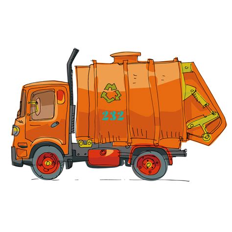 Garbage truck Cartoon - Vector yellow hand-painted garbage truck flat truck png download - 1501* ...