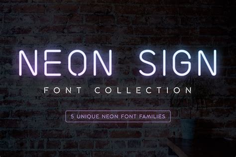 Neon Sign Font Collection | Fonts ~ Creative Market