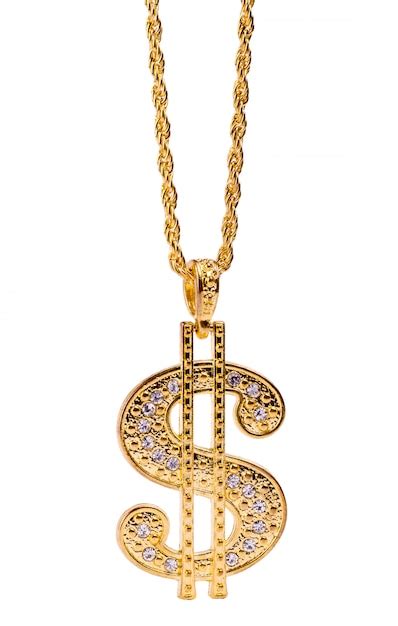 Premium Photo | Golden dollar sign necklace