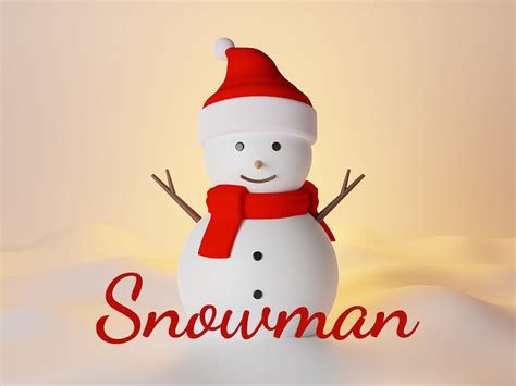 Christmas snowman 3D model | CGTrader