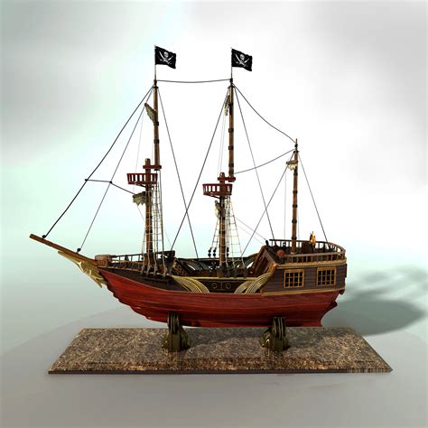 Model pirate ship, 3d visualization :: Behance