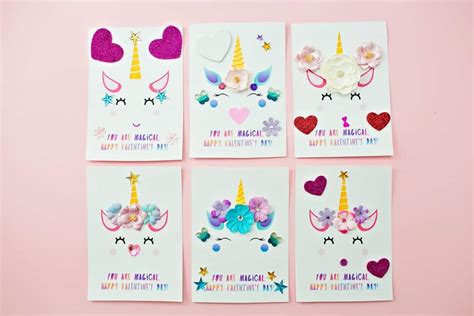 DIY UNICORN VALENTINE CARDS