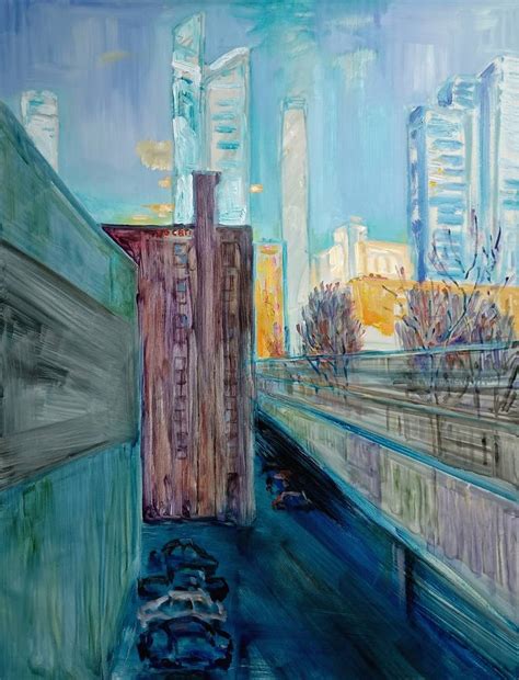 Manhattan 1. Walking the Highline Painting by Ilya Lerner | Saatchi Art