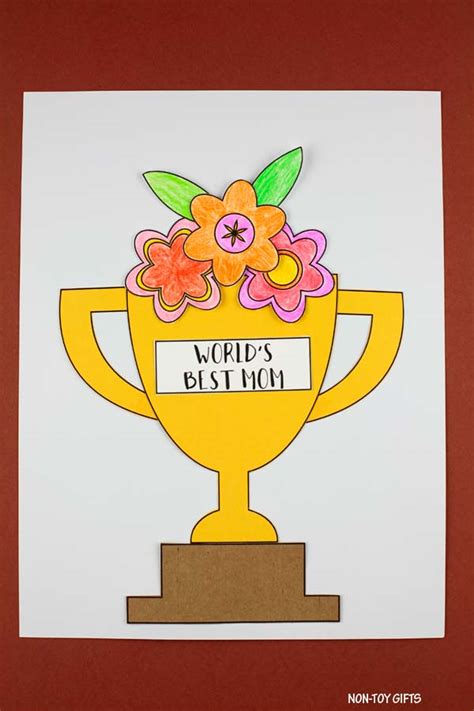 Mother's Day Flower Trophy Craft For Mom - Non-Toy Gifts