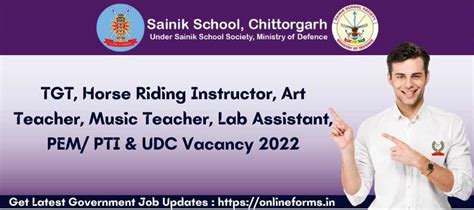 Sainik School Chittorgarh Recruitment 2022 » Online Form