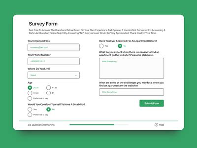 Survey Form designs, themes, templates and downloadable graphic elements on Dribbble