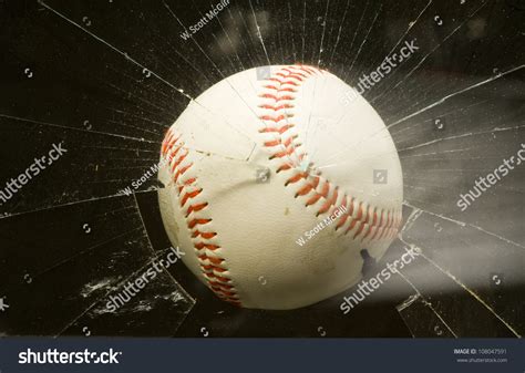 Baseball Through Broken Window Stock Photo 108047591 - Shutterstock