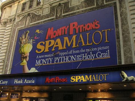 Spamalot marquee | Theatre poster, Broadway theatre, Broadway musicals