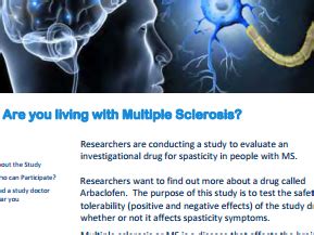 Clinical Trial: Spasticity in MS | RNI