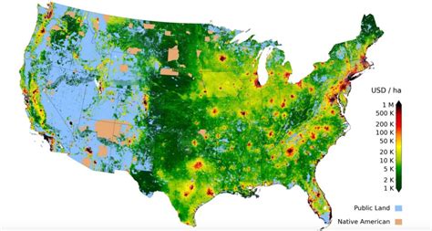 Map of US Land Value Reveals Interplay of Climate Change, Conservation Efforts, Real Estate, and ...