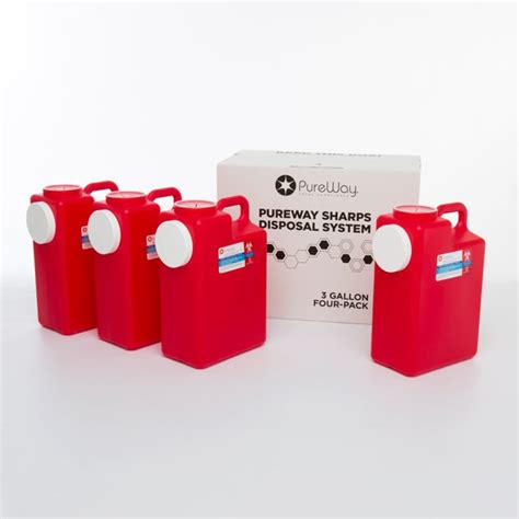 3 GALLON SHARPS DISPOSAL SYSTEM (4 PACK) | Medsharps The Best Bio Medical Waste Disposal Company